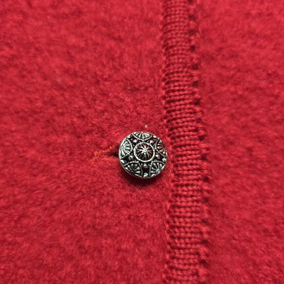 Vintage Nell Flowers Jacket Womens 10 Wool Scallop Hem Boiled Wool Blazer - Picture 4 of 8